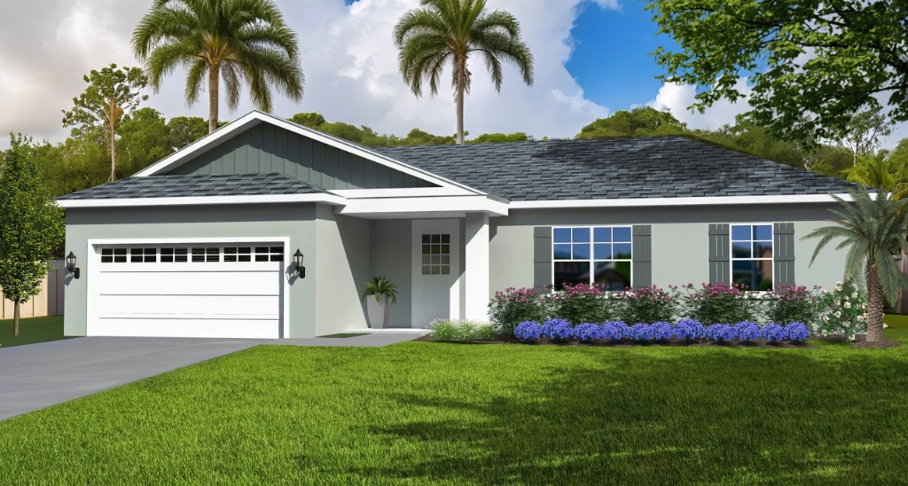 Family walking outside a Central Florida home